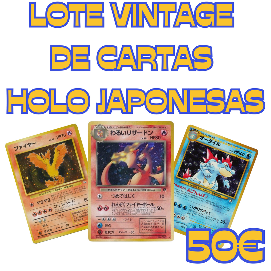 Lote 50€ Cartas Pokemon Holográficas Vintage - Japones