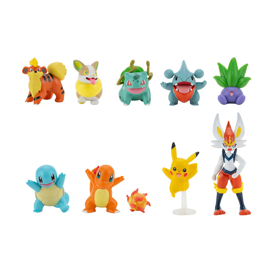 Pack de 10 Figuras de Combate - Pokemon