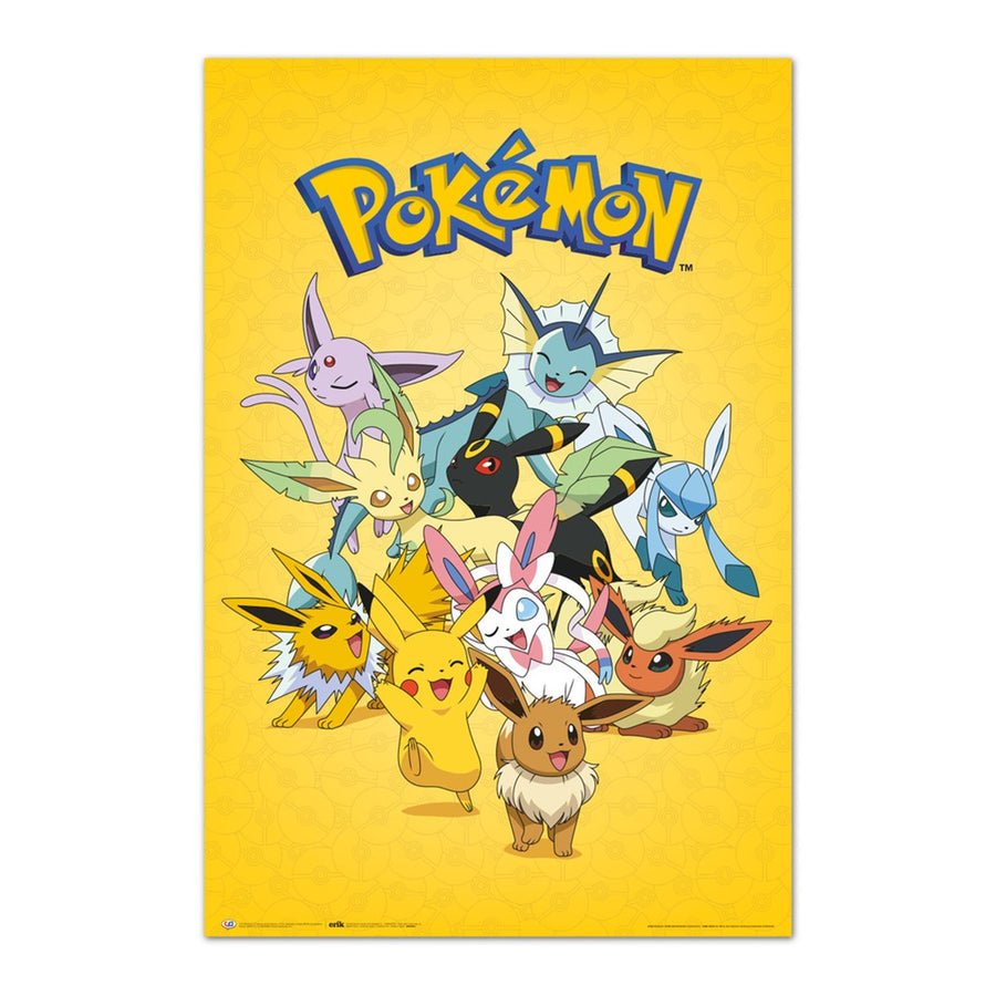 Poster Evoluciones Eevee - Pokemon