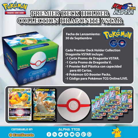 Caja Dragonite VSTAR Premier Deck Holder Pokemon GO - Ingles