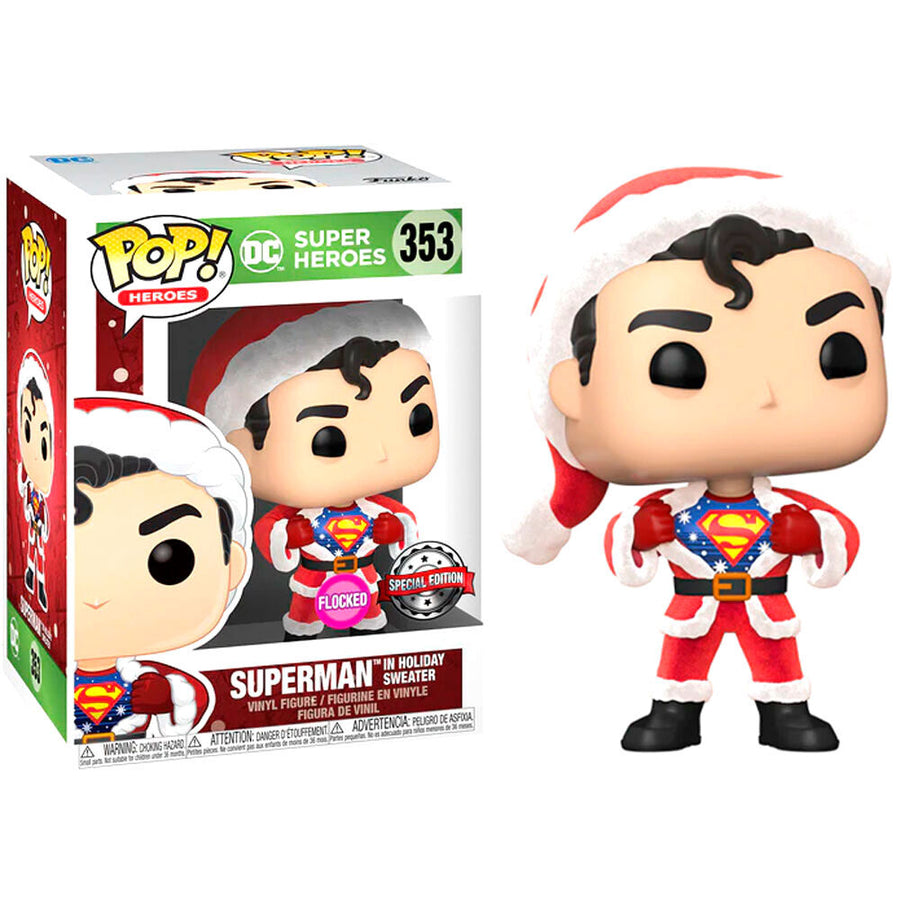 Set Funko POP! Holiday Superman Exclusive Flocked - Superman